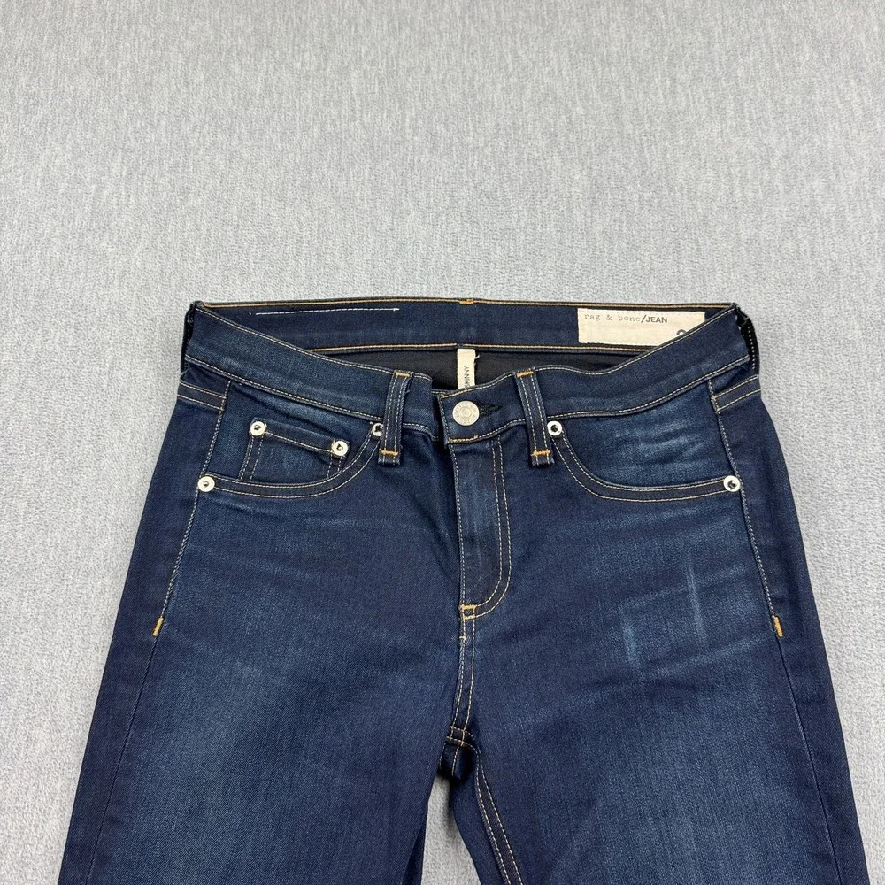Rag & Bone Jeans Womens 29X30 Blue Denim Bedford High Rise Skinny Pants Classic